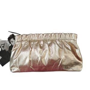 BNWT Donna Karan Gold Cosmetics Clutch Bag